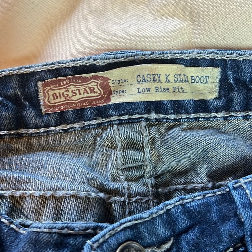 Big star Casey K Slim boot low rise fit size 28L